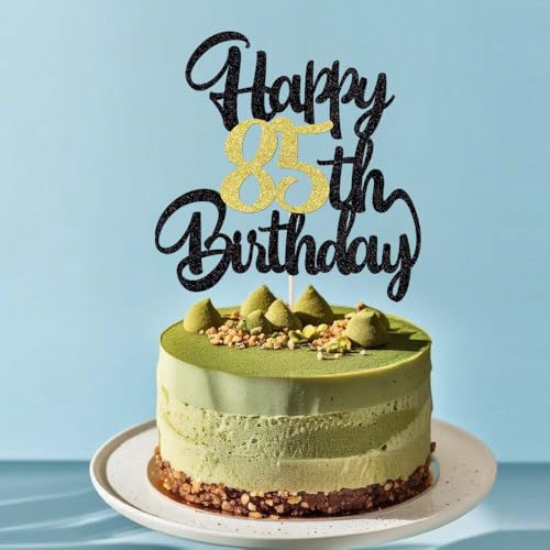 Image of 85th Happy birthday cake topper party decoration gift plugin | Cheers to 85 Years,85 & Fabulous /Hello 85th Legend since Awesome since1941 Straight Outta Party Decoration Gift Plugin