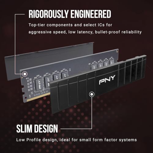 Image of PNY XLR8 Gaming 32GB (2x16GB) DDR4 DRAM 3600MHz (PC4-28800) CL18 1.35V Low Profile Dual Channel Desktop (DIMM) Memory Kit - MD32GK2D4360018LP