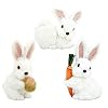 Nature Vibe Sisal Baby Bunny Easter DecorationsSet of 3 White Easter Bunny Family for Home Decorations or Seasonal PartiesCute Rabbit Decor as Decorative Farm Animals for Spring Decor
