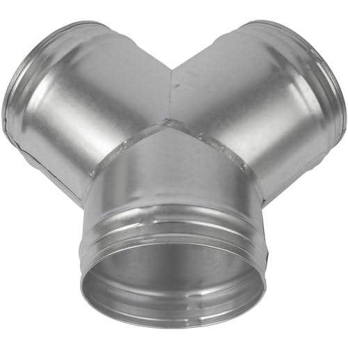 Image of Duct Splitter for Exhaust Fan Dryer Vent Hose 3 Way Duct Hose Connector, T Shape, T Joint Metal (6'' Inch, Y Shape)