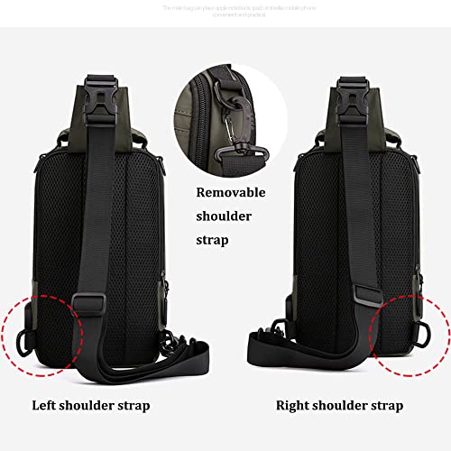 Sac de poitrine homme avec sangle ajustable et multi-poches