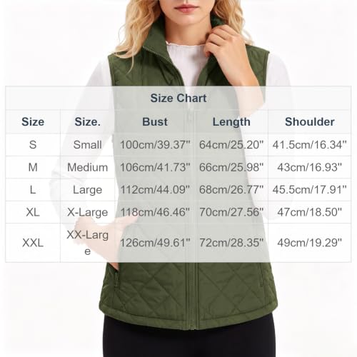 Quilted Vest Women Diamond Pattern Stand Collar Sleeveless Puffer Outerwear - image 4