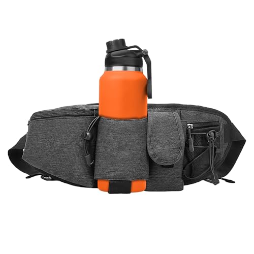 Riñonera para correr, impermeable, bolsillo para la cintura, riñonera para correr, senderismo, ciclismo, viajes, camping, ciclismo, gimnasio, correr, deporte, ejercicio, fitness, gris oscuro, Consulte