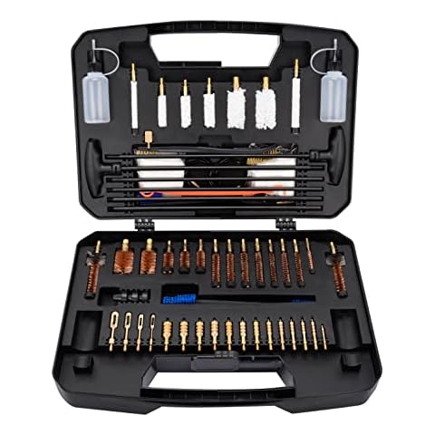 BOOSTEADY Pro Gun Cleaning Kit Universal Gun Cleaning Kit Handgun Shotgun Cleaning Kit for All Guns with High-end Brass Brushes, Mops, Jags, Reinforced Rods Cover