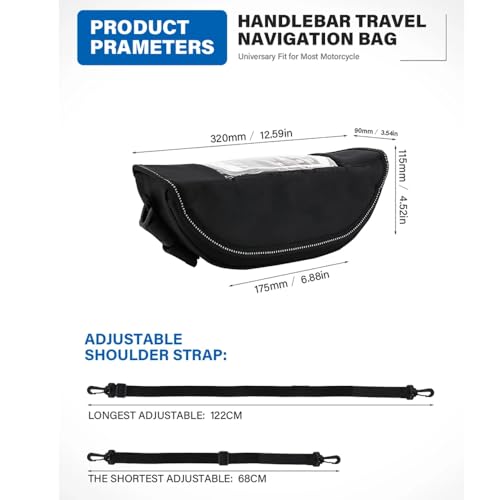 Bolsa impermeable para manillar de motocicleta Honda Himalayan 450, bolsa de almacenamiento de viaje miniatura 6