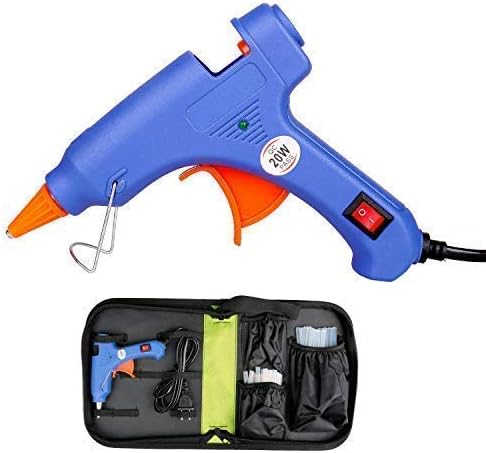with 50pcs Glue Sticks & Bag, Mini Glue Gun Kit, 20W Hot Glue Gun Super Glue Gun for DIY, Handmade Craft, Sealing, Quick Repairs