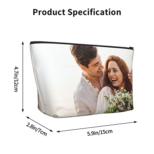 Adaptor Custom Personalized Toiletry Bag Case for Travel Beach, Design Your Picture Image Logo Photo Makeup Cosmetic Storage Bag Portable Make Up Pouch for Women Men2