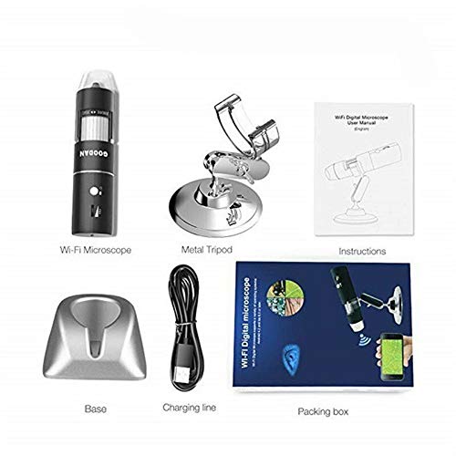 Microscope numérique WiFi 1080p 1000x optique haute précision noir - 6