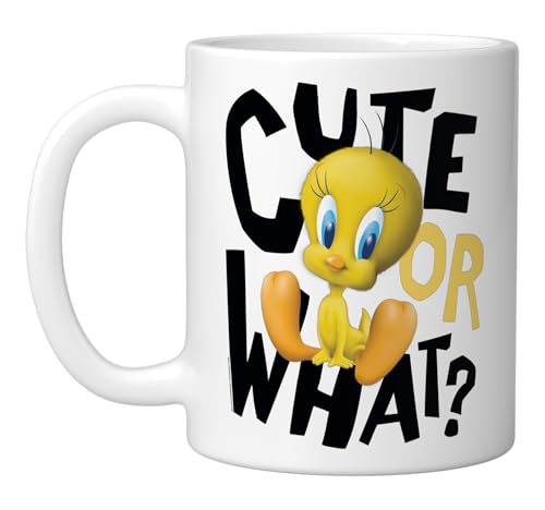 Taza cerámica Looney Tunes Tweety 11 onzas blanca miniatura 1