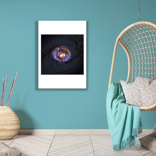 Impression Hubble télescope galaxie grand format pour masquer un mur vide