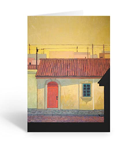 Image of Stonehouse Collection | 10 Mexico Note Cards | Mexico | USA Made | Set of 10 Mexico Thank You, Blank Note Card (Red Door)
