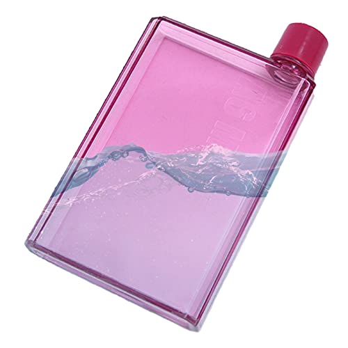 linlinfa Flache Wasserflasche A5 A6 Auslaufsichere Wasserflasche Tragbare Transparent Trinkflaschen Wasserkocher Für Schulaktivitäten, Outdoor-Fitnessstudio 350ML/420 Ml Cover