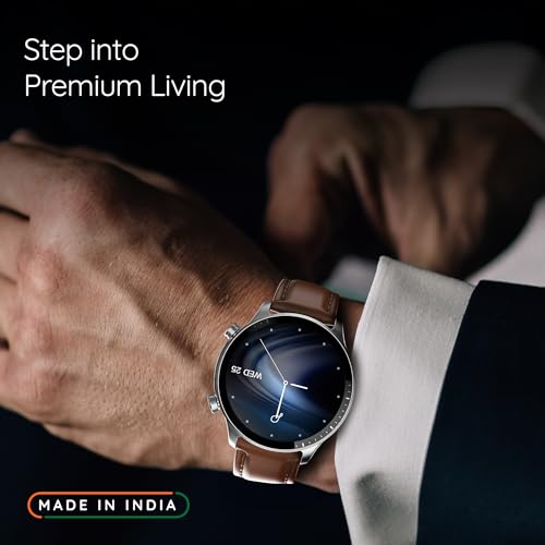 Image of Pebble Cosmos Luxe 3 | 1.43 inch Amoled Display | BT Calling Smart Watch for Men | Health Suite | Multiple Watch Faces