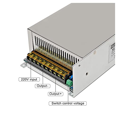 Alimentation DC réglable 1000W à découpage de 0 à 600V avec commande 0-5V - 6