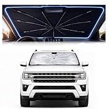 BONULI 2026 Upgraded Car Windshield Sun Shade Umbrella - Custom-Fit for Ford Expedition SUV 2018-2025 Umbrella Sunshade,Easy Install,UV Protection & Heat Reflective,Keep Interior Cooler