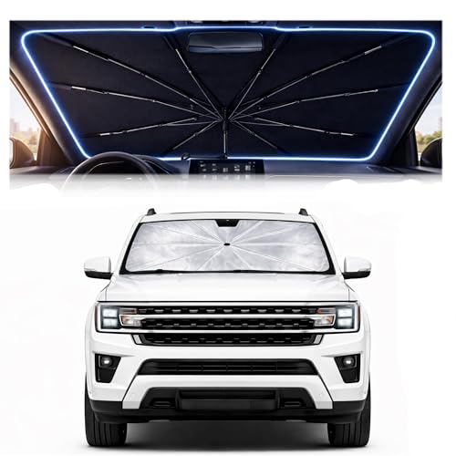 Complaint 3 BONULI 2026 Upgraded Car Windshield Sun Shade Umbrella - Custom-Fit for Ford Expedition SUV 2018-2025 Umbrella Sunshade,Easy Install,UV Protection & Heat Reflective,Keep Interior Cooler