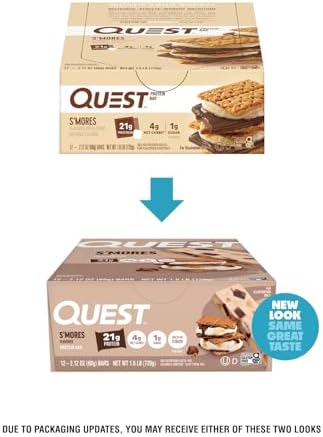 Quest Nutrition S'mores Protein Bars, 21g Protein, 12 Count