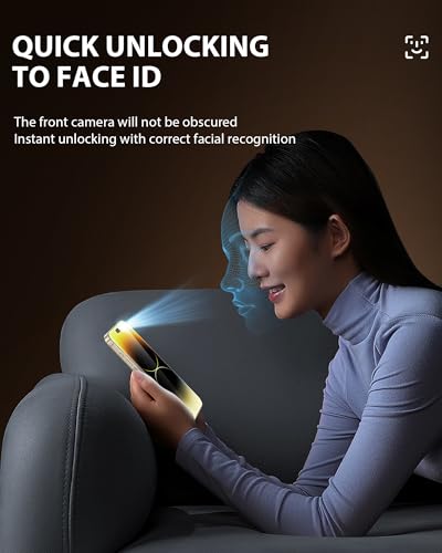 Image of PDDKISS 2 Pack Screen Protector for iPhone 14 Pro Max (2022) 6.7 inch Shatterproof Tempered Glass