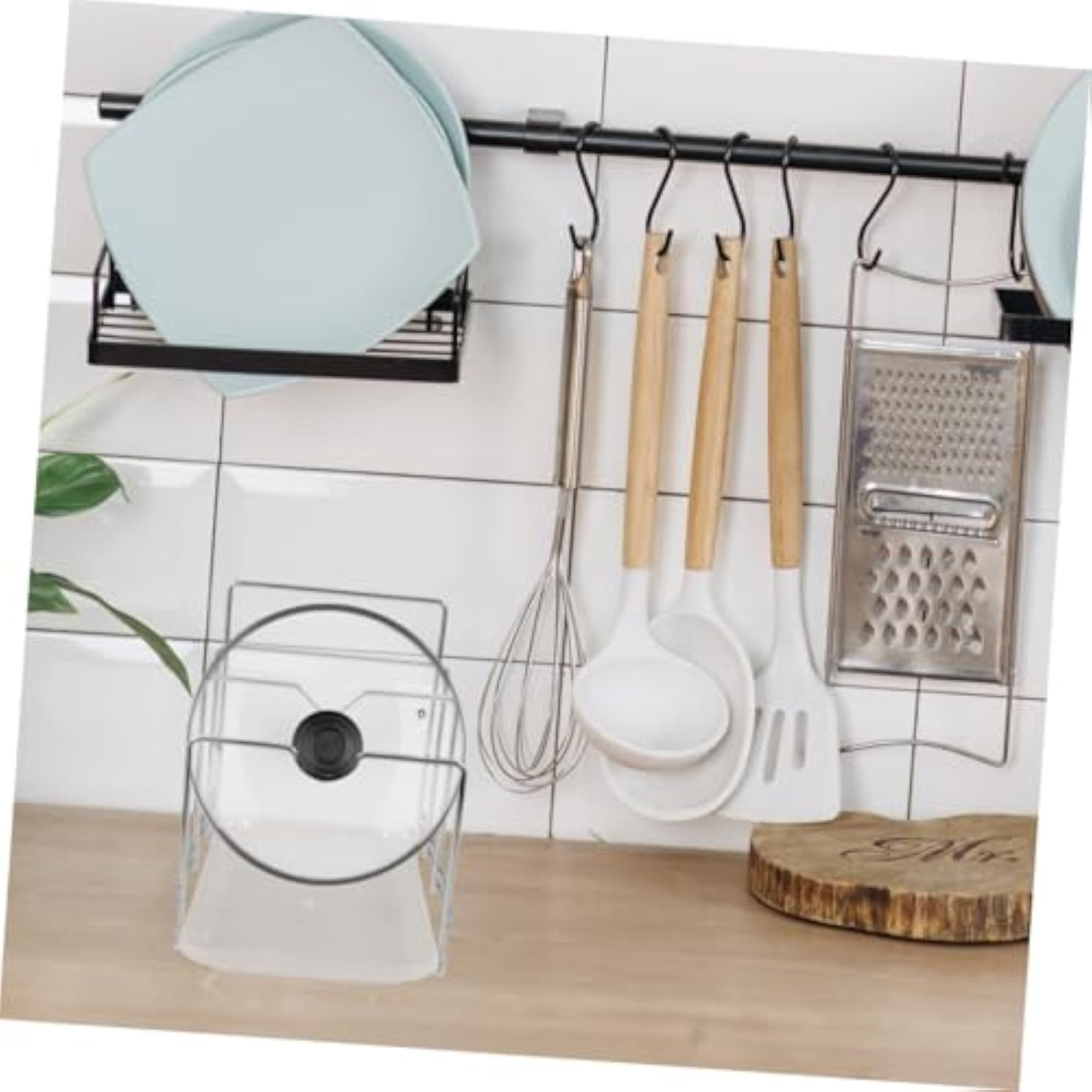 Stainless Steel Cutting Board Holder and Pan Lid Rack