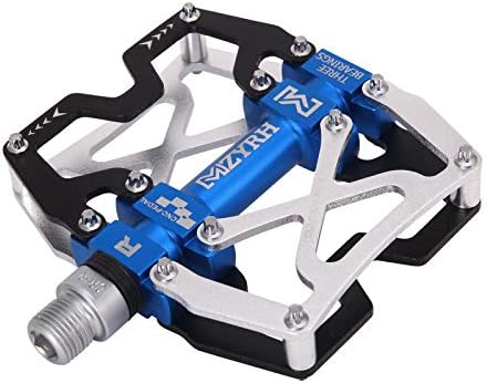 MZYRH Mountain Bike Pedals, Ultra Strong Colorful CNC Machined 9/16" Cycling Sealed 3 Bearing Pedals