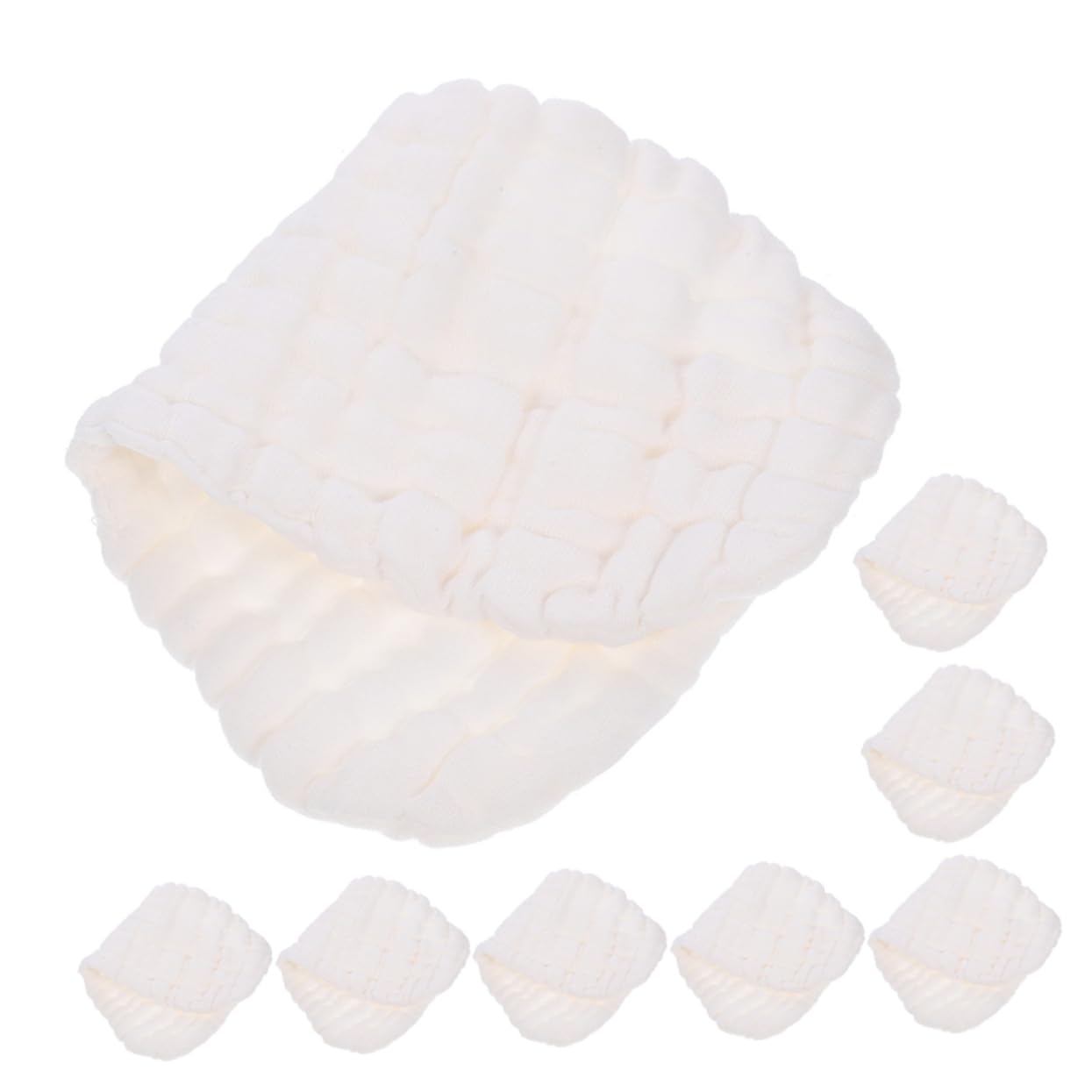HEMOTON 32 Pièces couche de lingette bebe lavable lingette bébé lavable Langes absorbants couches doublure de couche en tissu doublure de couche réutilisable coton blanche