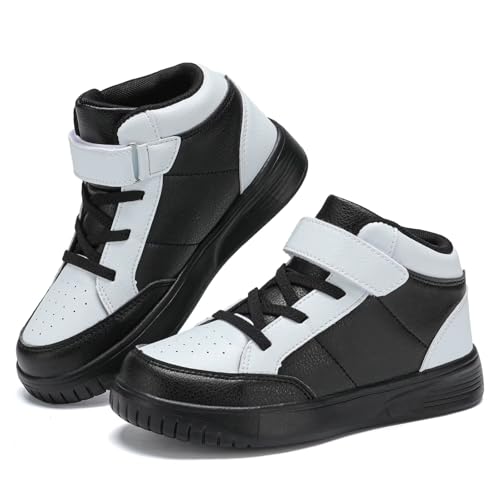 Image of Kids Sneakers Boys Running Shoes Girls High Top Casual Lightweight Classic Adjustable Strap Sneakers