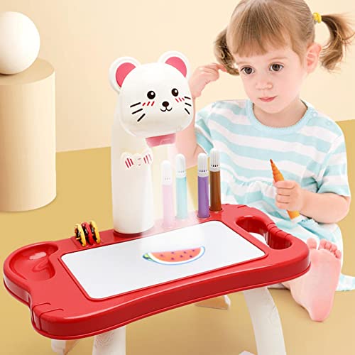 projetor desenho para crianças | Prancheta desenho com 12 canetas pintura,Conjunto pintura projetor,