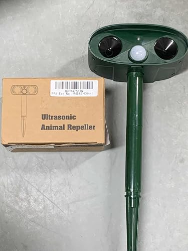 2 Pack Solar Animal Repeller Ultrasonic Cat Repellent Outdoor Squirrel Raccoon Fortress Pro