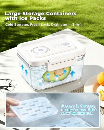Image of Vacuum Sealer Machine, Food Vacuum Sealer with Vacuum Containers