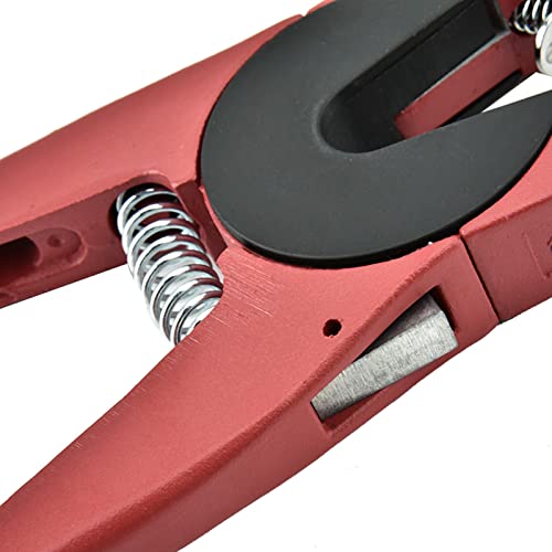 Foto von YOUTHINK Ohrmarkenzange, Einteilige Ohr Tag Zange, Ear Tag Zange, Schweinevieh Ohrmarkenzange, Vieh Tier Ohr Tagging Zange für Rinder, Schafe und Schweine, Rot