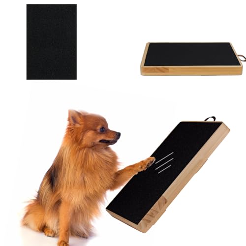 xin partner Dog Nail Scraper, Dog Nail Grinder, Dog Nail File, pet Nail Trimmer Tool More Convenient, Solid Wood Folding, with 1 Piece of Sandpaper Instead,Without Treat Box (Blcak)