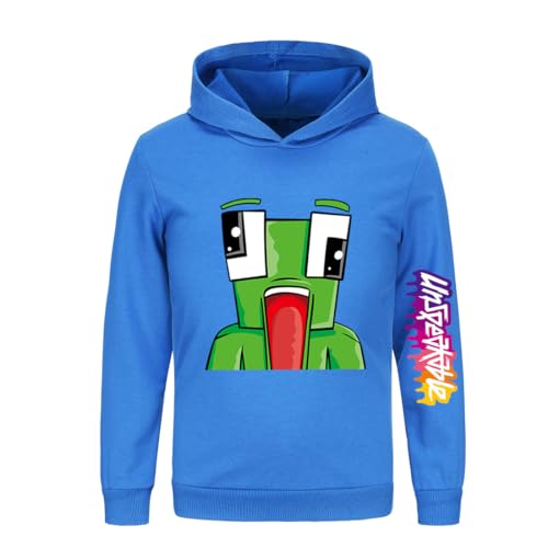 Jicahond Youtube Gamer Kids Gift Hoodies Children Casual Hooded Sweatshirt Top for Boys Girls Ages 3-13 Years (Blue 7-8Y 7 Years 8 Years)