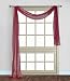 Gorgeous HomeDIFFERENT SOLID COLORS AND ALSOANIMAL PRINT 1PC SCARF VALANCE SOFT SHEER VOILE WINDOW TOPPER SWAG PANEL CURTAIN 216" LONG (BURGUNDY)