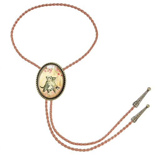 Image of Jeilwiy Bolo Tie for Men Western Cowboy Gothic Bolo Tie Necklace Halloween