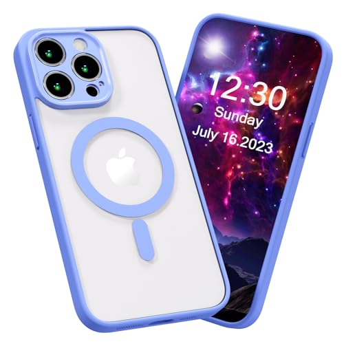 Coque iPhone 13 magnétique bleu mat en polycarbonate rigide premium anti-rayures