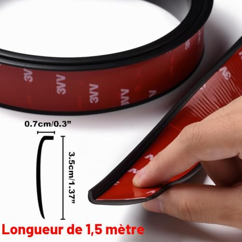Garde-boue de roue pour auto évite les rayures du passage de roue noir - 2