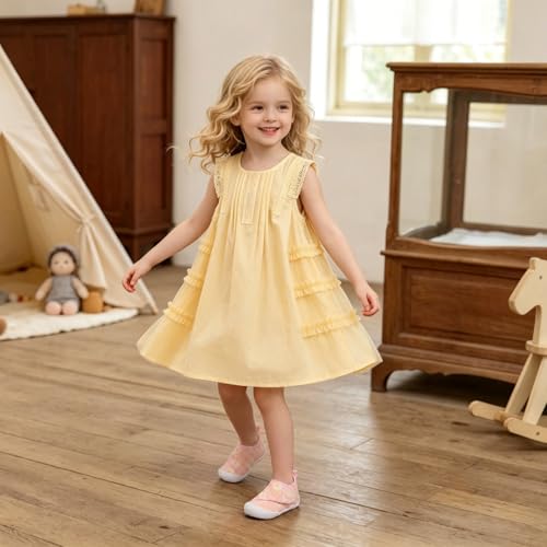 Image of FEETCITY Baby First Walking Shoes Wide Baby Shoes Infant Sneakers Newborn Crib Shoe Barefoot Lightweight Slip On Shoe