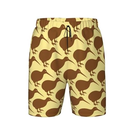 Ahdyr Maillot de Bain Kiwi Birds pour garçon avec Doublure de Compression, Maillots de Bain pour Enfants, Shorts de Bain, Shorts de Plage pour Adolescents, 7-20 Ans