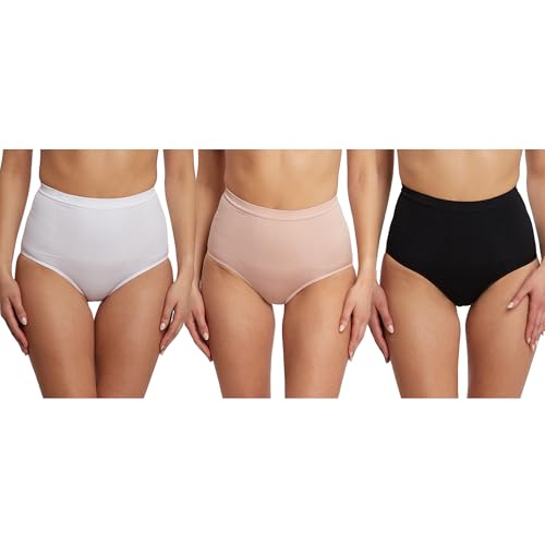 Skinnygirl Women's High Waist Tummy Control Seamless Shaping Briefs, 3-Pack4