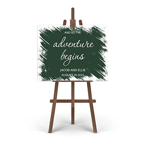 Panneau de calligraphie moderne mariage personnalisé 40x50 cm
