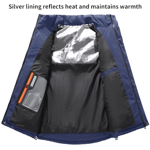 Image of PEGENO Men's Lightweight Outdoor Suede Padded Vest Sleeveless Casual Stand Collar Zipper Jacket Warm Winter Coat