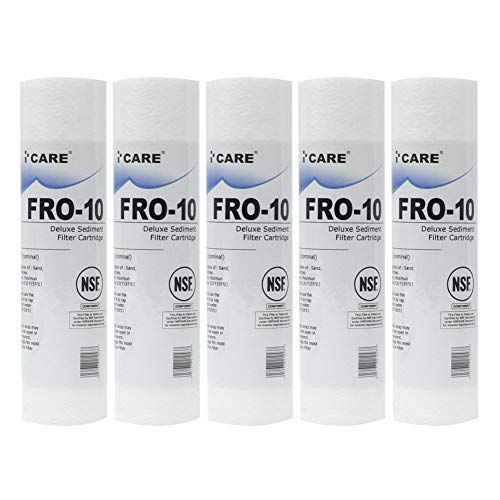 FRO - Lot de 10 cartouches de filtre à sédiments de luxe (5 pièces) 250 mm (1um)