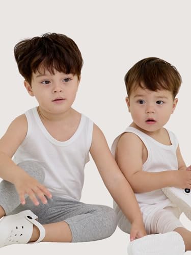 5-Pack Boys Cotton Tank Top Undershirts, White, 2-13Y,Sport Tank Top3