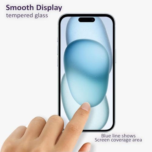 Image of Tempered Glass Screen Protector Compatible for iPhone with Edge to Edge Coverage - Case Friendly, Anti-scratch (1, iPhone 15 Plus /16 Plus)