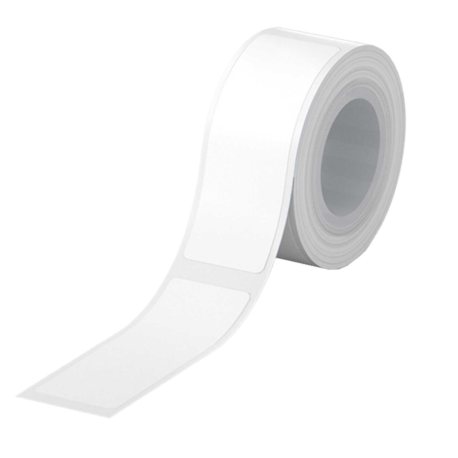 2 Rollen Etikettenband Geeignet für Etikettendrucker, 15 * 30 mm Beschriftungsband Wasserfeste Etiketten Etikettenband Drucken Sie Barcode, Weiß