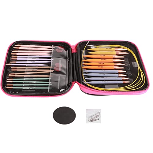 Aiguilles à tricoter circulaires interchangeables en polycarbonate, kit de 13 paires