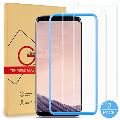 Migimi Protector Pantalla Samsung Galaxy S8, [2-Pack] Vidrio Templado 9H Dureza Anti-Huellas Dactilares, Alta Sensibilidad, Cristal Screen Protector para Galaxy S8 [Garantía de por Vida]