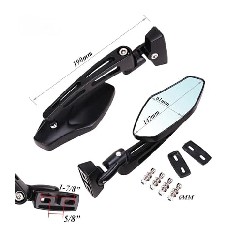 Espejos retrovisores de carreras para motocicleta FZ1 FZR YZF R1 R6 de extremo de manillar 3
