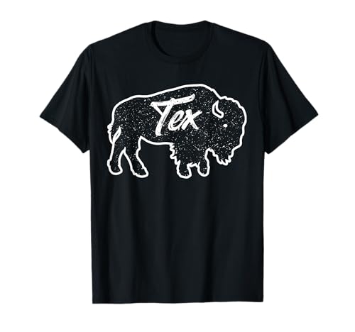 Camiseta Texas Pride Bison Buffalo Tex Vintage Grunge Tee Camiseta