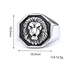 Vintage Gold Sun God Lion Head Rings Retro Stainless Steel Fashion Jewelry Men's Unique Present #3
